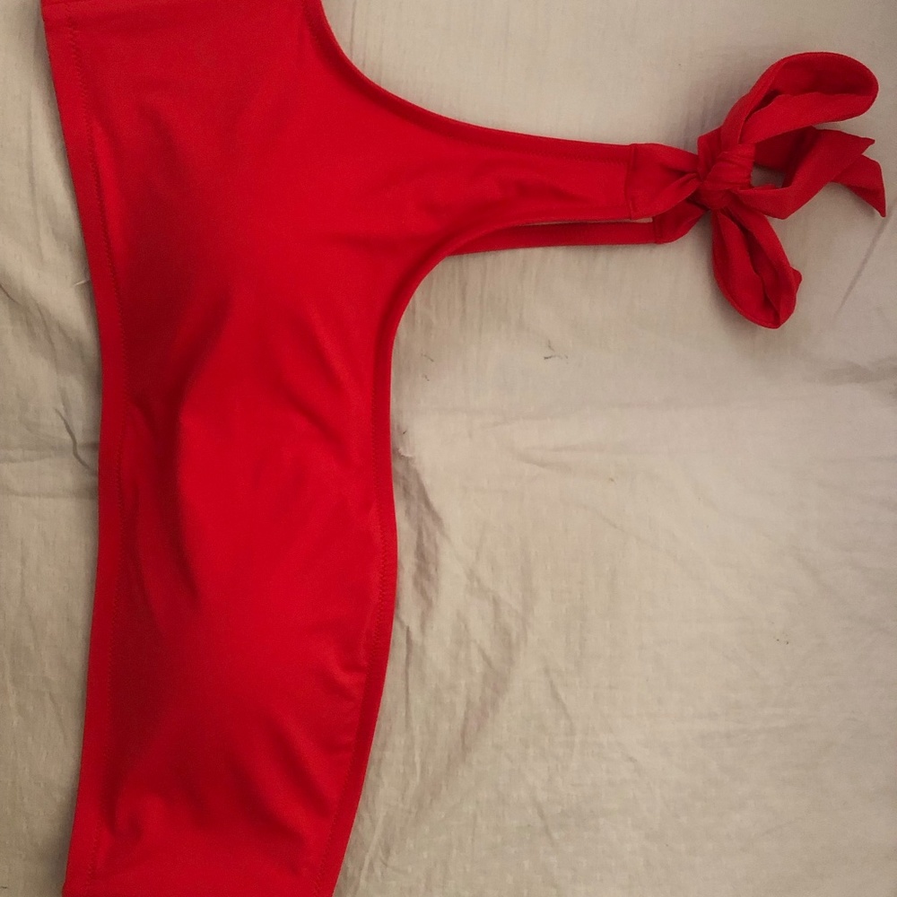 J. Crew Bow one-shoulder bathing suit top
